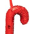 FEERIC LIGHTS & CHRISTMAS - Sujet sucre d'orge sequins polystyrène H.20cm rouge - vignette