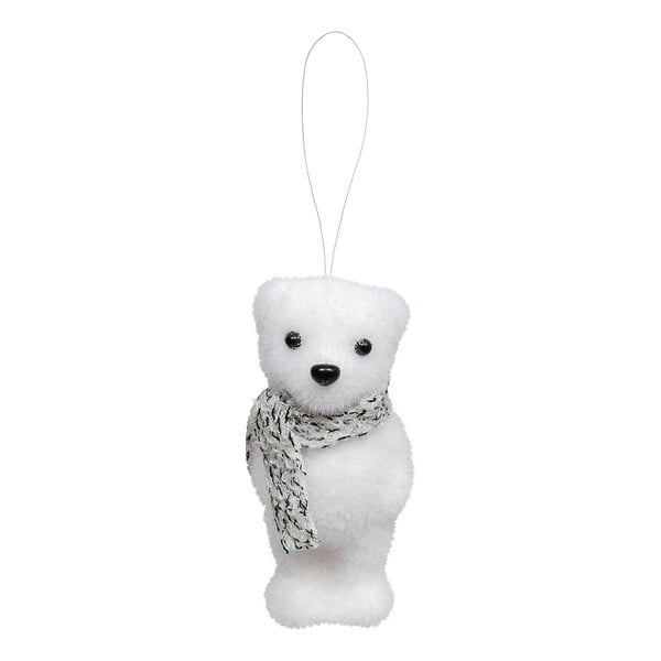 FEERIC LIGHTS & CHRISTMAS - Sujet de Noël Polyfoam Ourson Blanc Écharpe 2 Assortiments - large