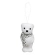 FEERIC LIGHTS & CHRISTMAS - Sujet de Noël Polyfoam Ourson Blanc Écharpe 2 Assortiments - vignette