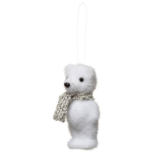 FEERIC LIGHTS & CHRISTMAS - Sujet de Noël Polyfoam Ourson Blanc Écharpe 2 Assortiments - large