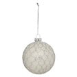 FEERIC LIGHTS & CHRISTMAS - Boule de Noel Verre 70 mm Alvéole Blanc - vignette