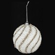 FEERIC LIGHTS & CHRISTMAS - Boule de noël pailletée et fil jute D8 - vignette
