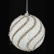 FEERIC LIGHTS & CHRISTMAS - Boule de noël pailletée et fil jute D8 - vignette