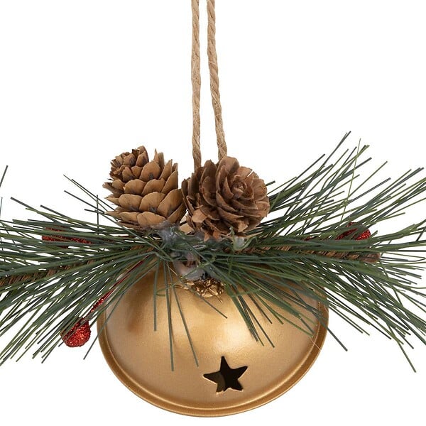 FEERIC LIGHTS & CHRISTMAS - Sujet grelot pomme de pain métal D.6,5cm doré - large