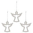 FEERIC LIGHTS & CHRISTMAS - Lot de 3 sujets ange H.9cm blanc - vignette