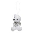FEERIC LIGHTS & CHRISTMAS - Sujet de Noël Polyfoam Ourson Blanc Écharpe 2 Assortiments - vignette