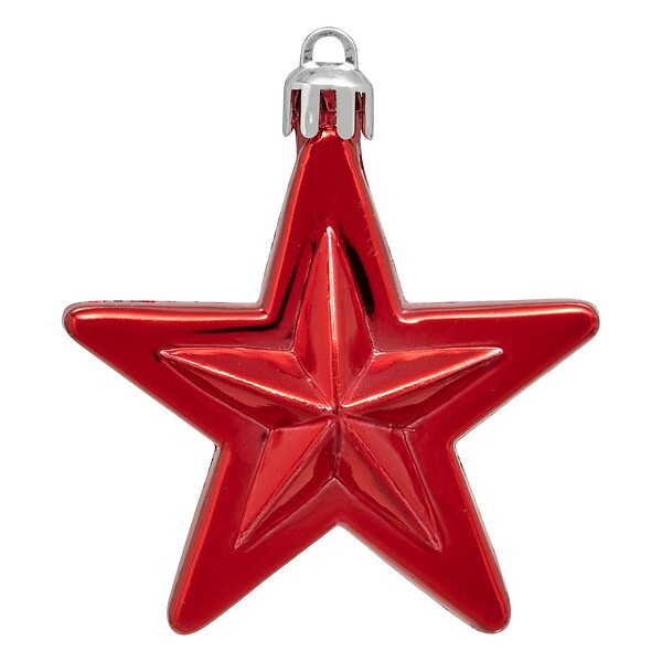 FEERIC LIGHTS & CHRISTMAS - Sujet Étoile Plastique x 6 Rouge Blanc - large