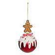 FEERIC LIGHTS & CHRISTMAS - Boule pain d'épice Gourmand D.8cm Rouge - vignette