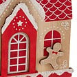 FEERIC LIGHTS & CHRISTMAS - Sujet maison pain d'épice bois H.15cm rouge - vignette