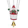 FEERIC LIGHTS & CHRISTMAS - Sujet bonhomme de neige montgolfière métal H.14cm assorti - vignette