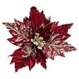 FEERIC LIGHTS & CHRISTMAS - Sujet poinsettia D.25cm rouge or - vignette