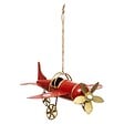 FEERIC LIGHTS & CHRISTMAS - Sujet avion ancien 15cm assorti rouge - vignette