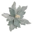 FEERIC LIGHTS & CHRISTMAS - Sujet poinsettia fourrure D.24cm gris - vignette