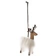 FEERIC LIGHTS & CHRISTMAS - Sujet renne avec fourrure l.11cm bois - vignette