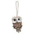 FEERIC LIGHTS & CHRISTMAS - Sujet de noël hibou fourrure H10 - vignette