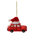 FEERIC LIGHTS & CHRISTMAS - Sujet voiture bonnet H.10cm rouge - vignette