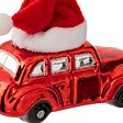 FEERIC LIGHTS & CHRISTMAS - Sujet voiture bonnet H.10cm rouge - vignette