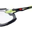 3M - Lunettes 3M™ Solus™ 1000 traitement Scotchgard™ - Branches Vert/Noir - Joint amovible  Transparent - vignette