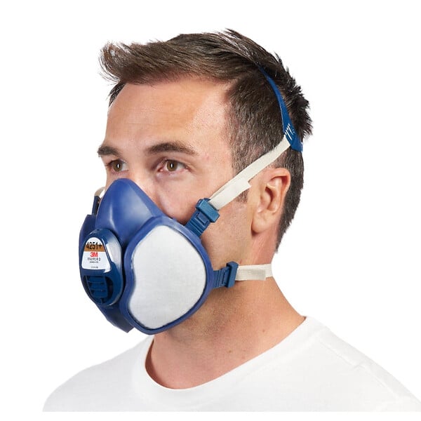 3M - Demi masque 4251+ - Anti-Gaz et Vapeurs Organiques A1 - Anti-Poussières P2  A1-P2 - large