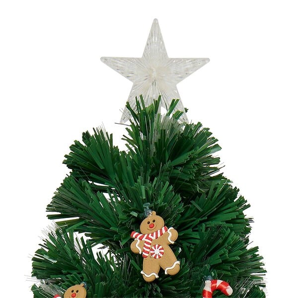 FEERIC LIGHTS & CHRISTMAS - Sapin lumineux fibre optique Mannelé 37 LED H.90cm - large