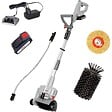 IKRA - Nettoyeur de Terrasse sans fil Batterie 20V 2.0Ah Double brosses rotatives + Batterie & Chargeur Raccord tuyau d'eau IKRA - vignette