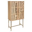 ATMOSPHERA - Buffet haut 2 portes "Rayo" cannage rotin 80x165cm - vignette