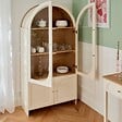 ATMOSPHERA - Vaisselier 4 portes 4 niveaux ivoire H180cm - vignette
