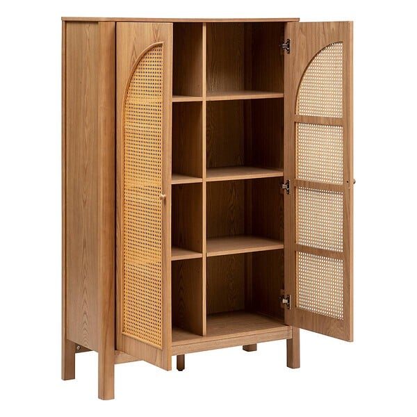 ATMOSPHERA - Armoire 2 portes "Tiria" en placage frêne 92x40cm - large