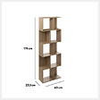 5 FIVE SIMPLY SMART - Étagère colonne double effet chêne naturel beige - vignette