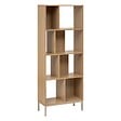 5 FIVE SIMPLY SMART - Bibliothèque "Tasso" 8 cases 63x159cm effet bois naturel - vignette