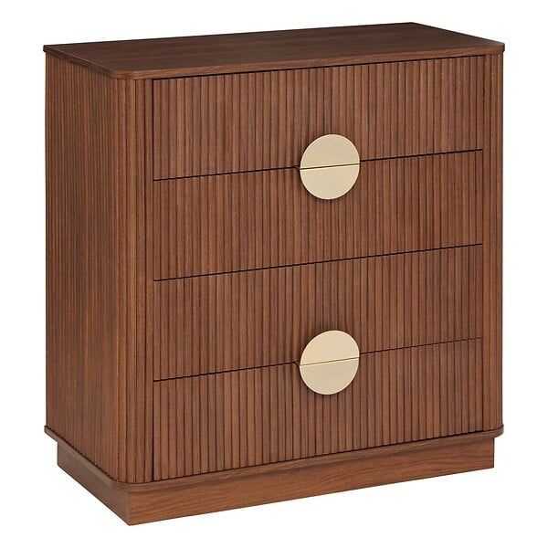 ATMOSPHERA - Commode 4 tiroirs Wany marron 80x40cm - large