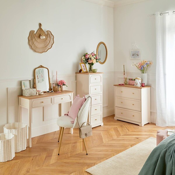 ATMOSPHERA - Commode Mohea ivoire 3 tiroirs - large