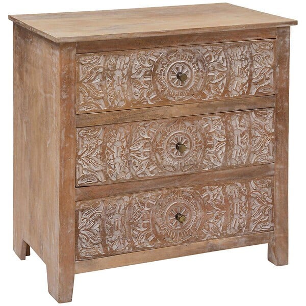 ATMOSPHERA - Commode "Shirel" manguier 3 tiroirs - large