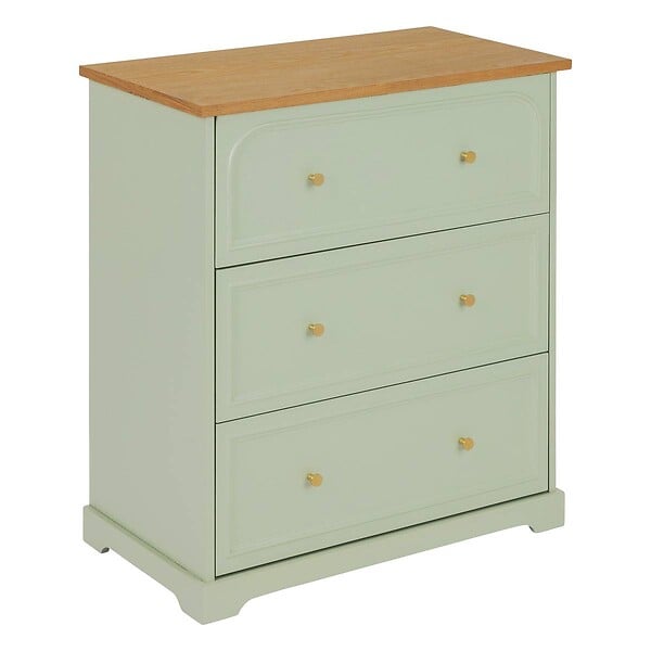 ATMOSPHERA - Commode Mohéa vert céladon 3 tiroirs - large