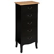 ATMOSPHERA - Chiffonnier "Chrysa" noir 5 tiroirs - vignette