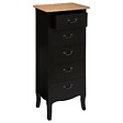 ATMOSPHERA - Chiffonnier "Chrysa" noir 5 tiroirs - vignette