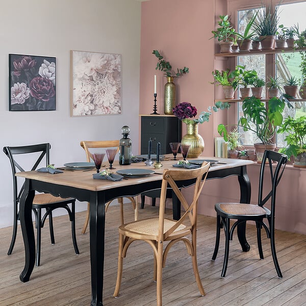ATMOSPHERA - Chiffonnier "Chrysa" noir 5 tiroirs - large