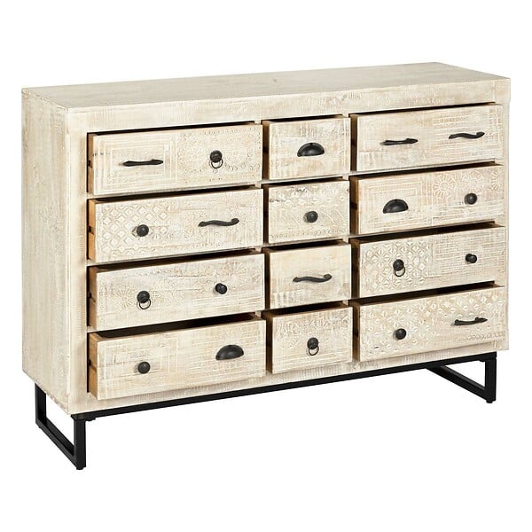 ATMOSPHERA - Commode 12 tiroirs "Ajay" manguier 12 tiroirs - large