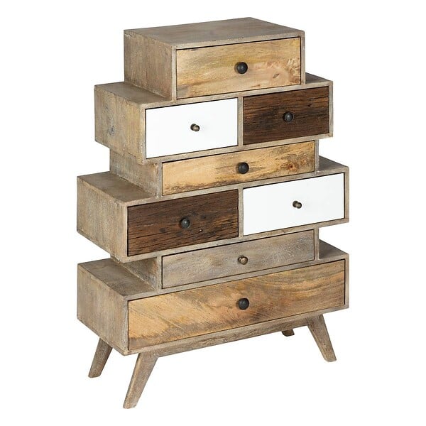 ATMOSPHERA - Commode "Koval" manguier 8 tiroirs - large