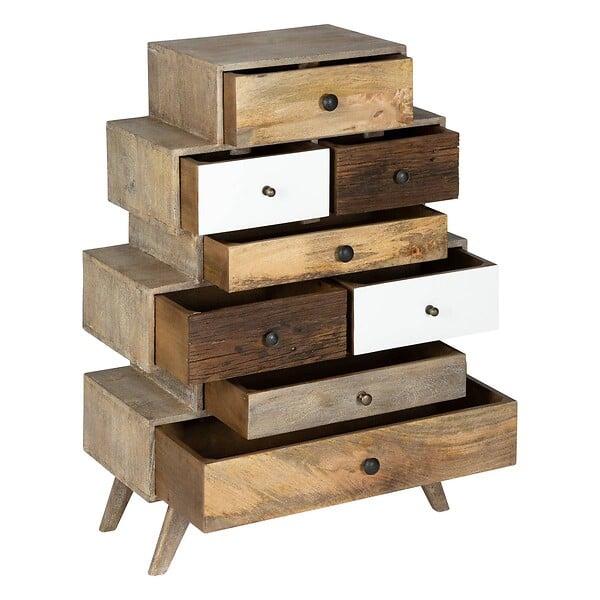 ATMOSPHERA - Commode "Koval" manguier 8 tiroirs - large