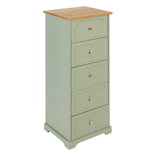 ATMOSPHERA - Chiffonnier Mohea vert céladon 5 tiroirs - large