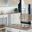 ATMOSPHERA - Commode "Solen" bois blanc 5 tiroirs - vignette
