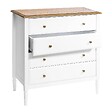 ATMOSPHERA - Commode "Solen" bois blanc 5 tiroirs - vignette