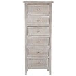ATMOSPHERA - Chiffonnier "Charme" bois blanchi 6 tiroirs - vignette