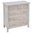 ATMOSPHERA - Chiffonnier "Charme" bois blanchi 5 tiroirs - vignette