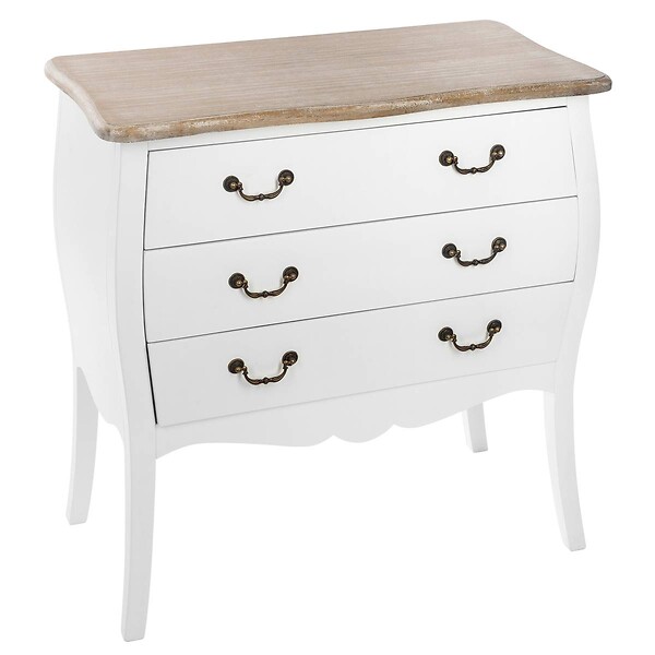 ATMOSPHERA - Chiffonnier "Chrysa" blanc 3 tiroirs - large