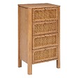 ATMOSPHERA - Chiffonier "Tiria" en placage frêne 4 tiroirs 55x38cm - vignette