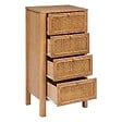 ATMOSPHERA - Chiffonier "Tiria" en placage frêne 4 tiroirs 55x38cm - vignette