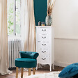 ATMOSPHERA - Chiffonnier "Chrysa" blanc 5 tiroirs - vignette