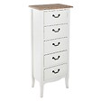 ATMOSPHERA - Chiffonnier "Chrysa" blanc 5 tiroirs - vignette
